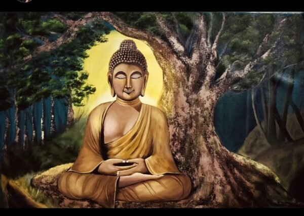 Modern Buddha Oil Art on Canvas