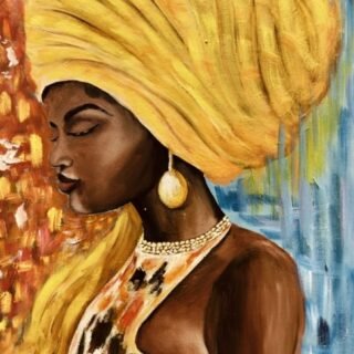 Portrait of beautiful figi women art